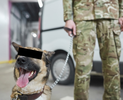 British Army explosive detection dog