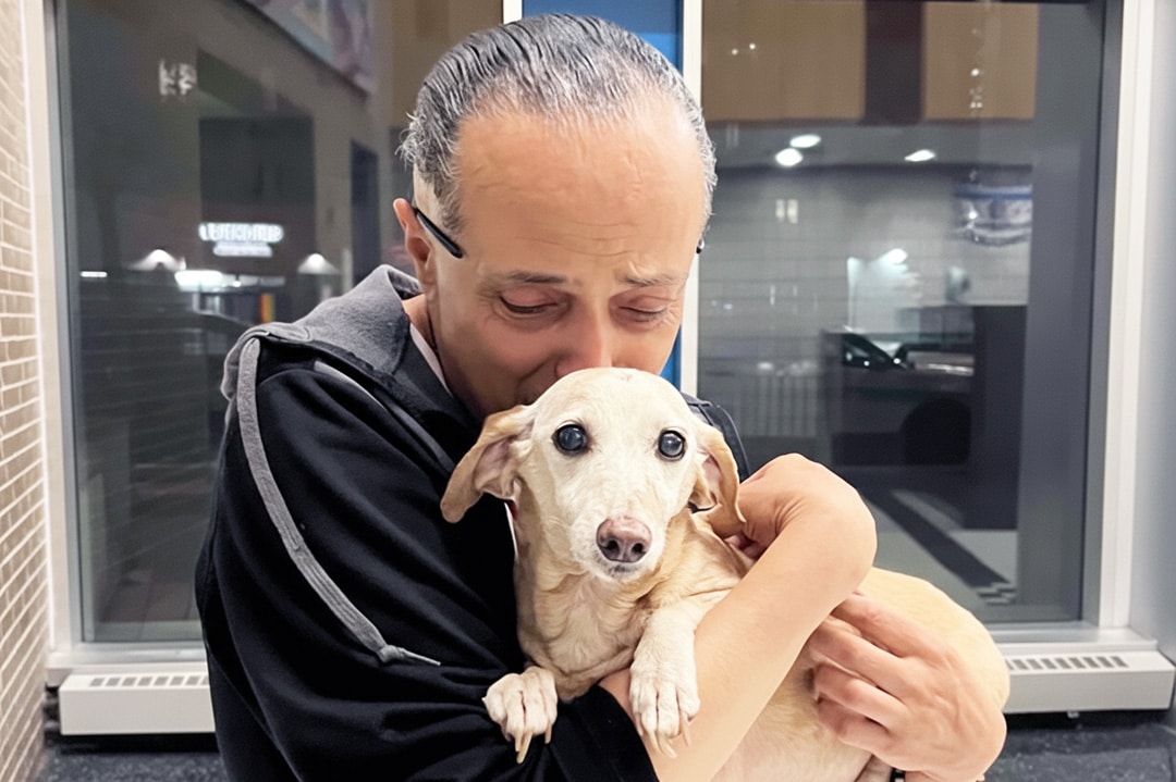 Bam Bam the kidnapped Dachshund, and Angel Santiago