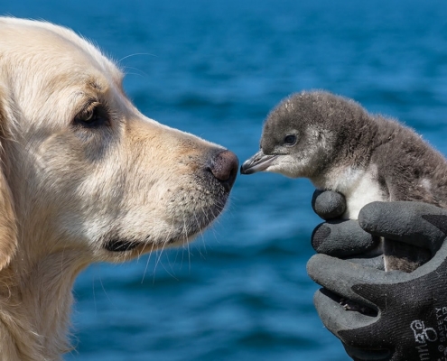 Oddball and a penguin